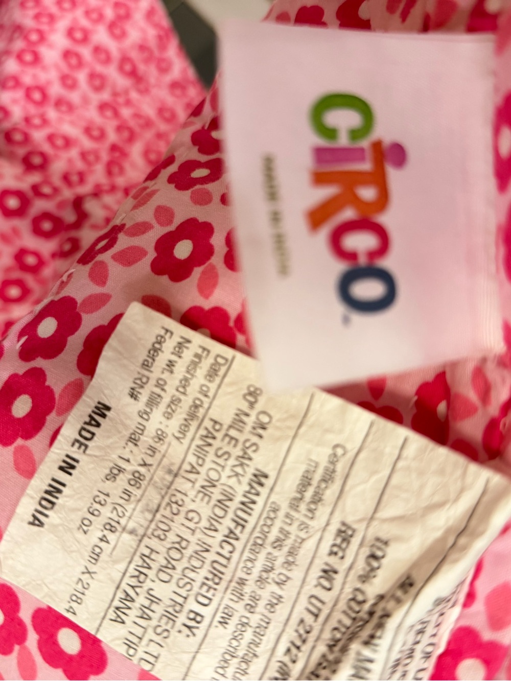 Circo Pink and Lime Floral Ladybug Quilt Set gently used full/queen size - Picture 12 of 14